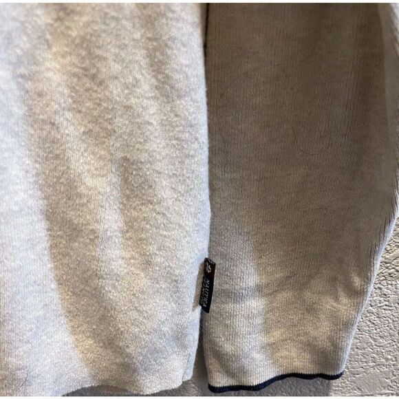 Nautica Mens Sweater Pullover Beige Long Sleeve V Neck Cotton Wool Size Large - Picture 6 of 9